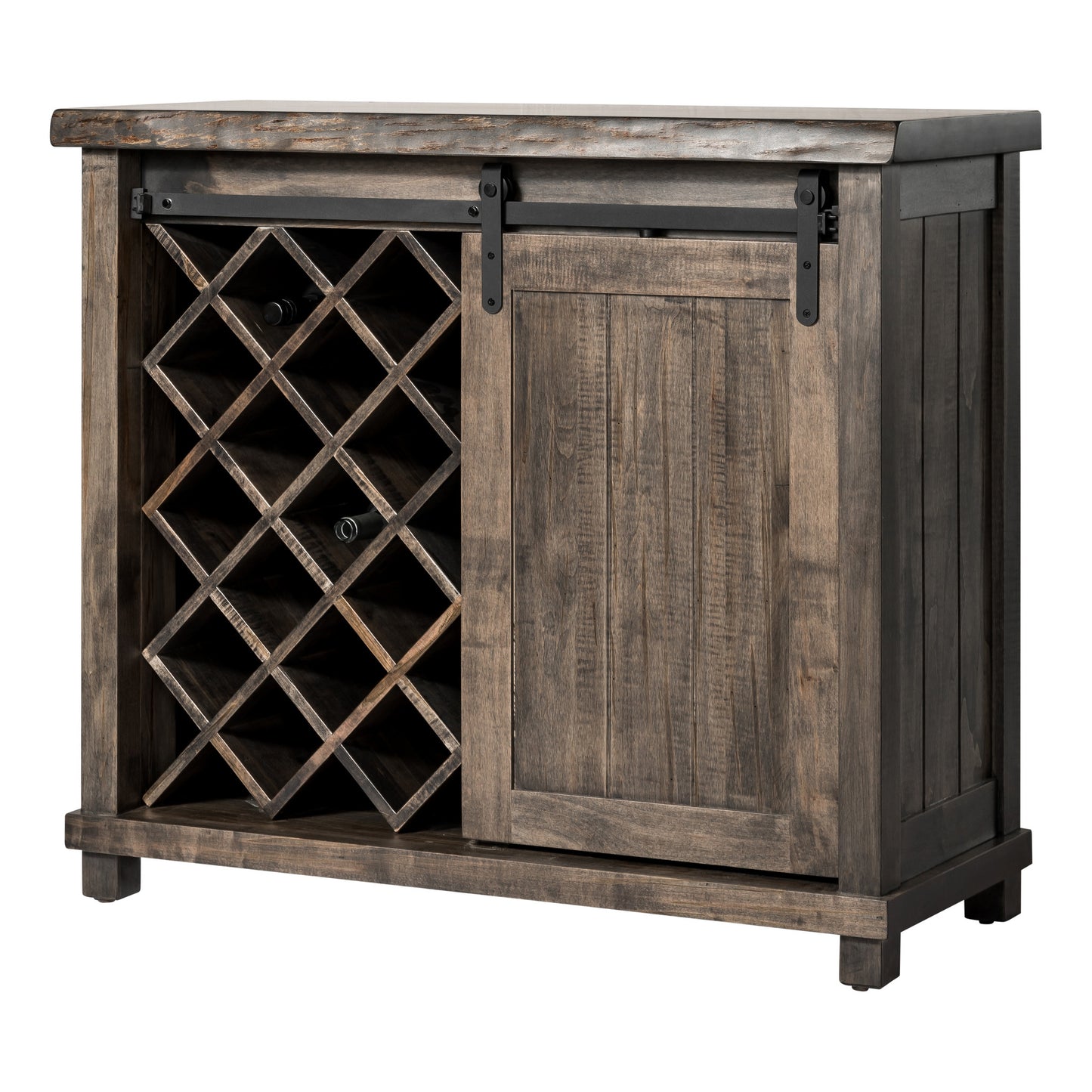 Wine Cabinet 42" With Live Edge